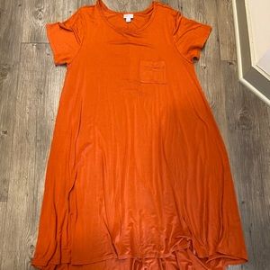 LuLaRoe Carly orange dress